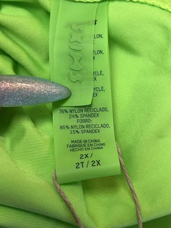 SKIMS Neon Lime Triangle Bikini Top - Picture 4 of 8